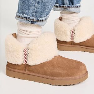 UGG Tan and Cream Ankle Boots